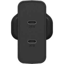 Chargeur Mural 50W USB-C Chargement Rapide | Premium Black Shimmer -Magasin D'Accessoires Mobiles 50w dual g blackshimmer port