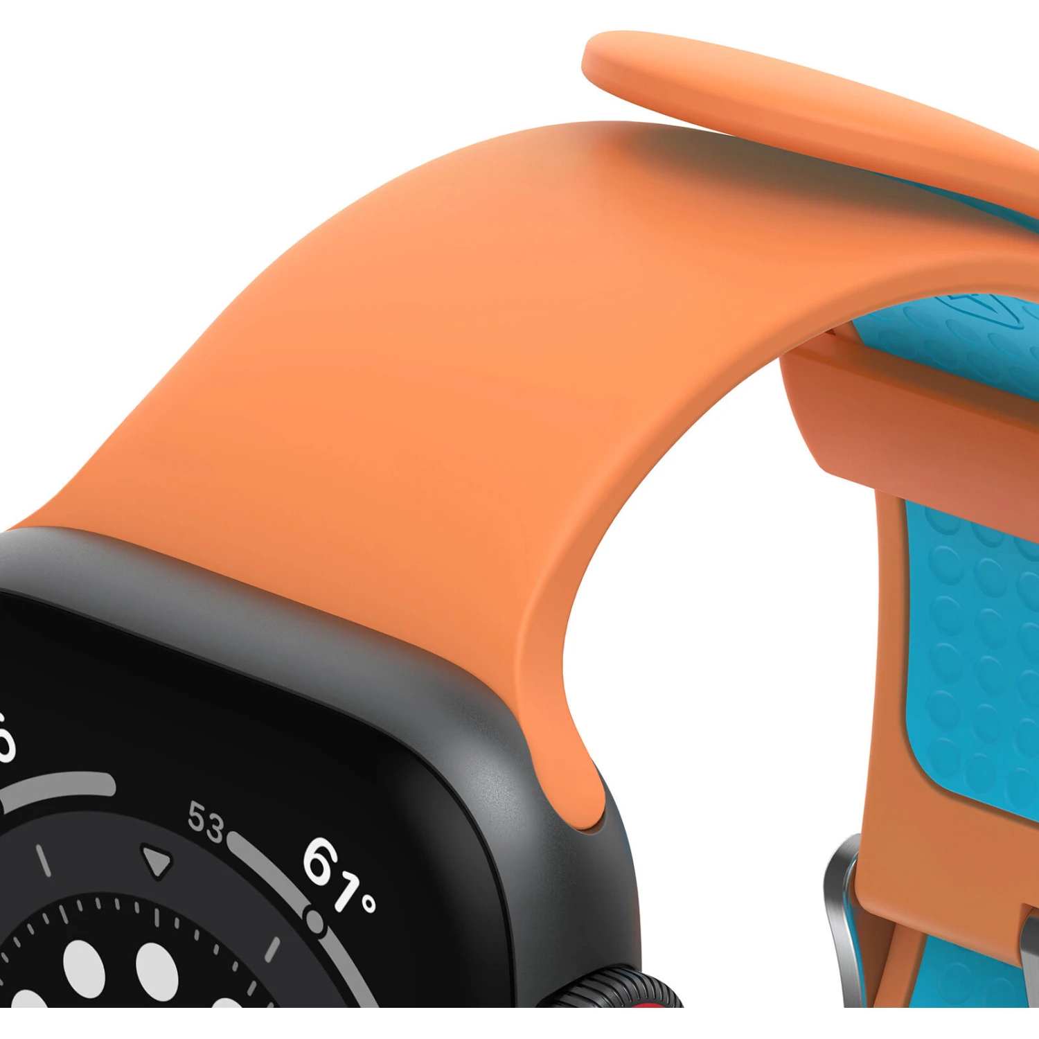 Apple Watch Band 42/44/45mm OtterBox Band Antimicrobienne After Noon (Orange / Blue) 4 Apple Watch Band 42/44/45mm OtterBox Band Antimicrobienne After Noon (Orange / Blue) – Image 2