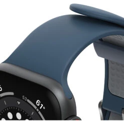 Apple Watch Band 42/44/45mm OtterBox Band Antimicrobienne Finest Hour (Dark Blue / Grey) -Magasin D'Accessoires Mobiles all day apl watch 42 44 watch band finest hour soft material 2