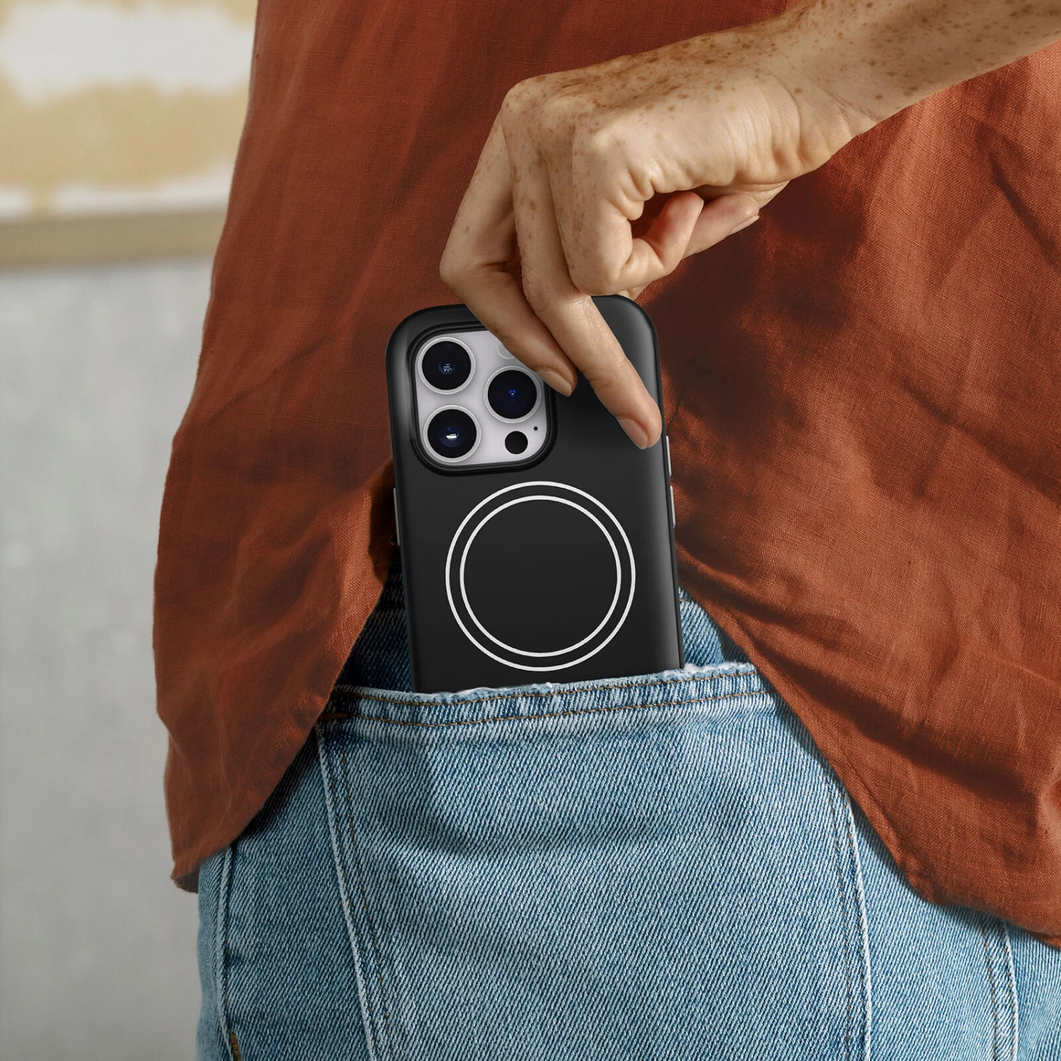 Coque IPhone 14 Pro Aneu Series Snowfall (Black/White) 4 Coque IPhone 14 Pro Aneu Series Snowfall (Black/White) – Image 2