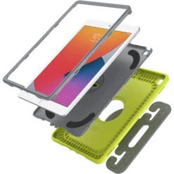 Coque IPad (10.2 Pouces) (7e, 8e, 9e Gén.) Kids EasyGrab Tablet Martian Green (Neon Green/Grey) -Magasin D'Accessoires Mobiles apl214 ipadl19 martiangreen 6