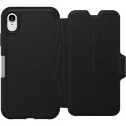 Coque IPhone XR Strada Series Folio Shadow (Black) -Magasin D'Accessoires Mobiles apl40 iphl18 shadow d bo