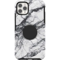 Coque Galaxy A02s Otter + Pop Symmetry Series White Marble (White / Black Graphic)