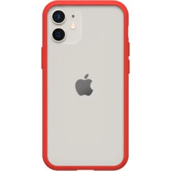 Coque IPhone 12 Mini React Series Power Red (Clear / Red)