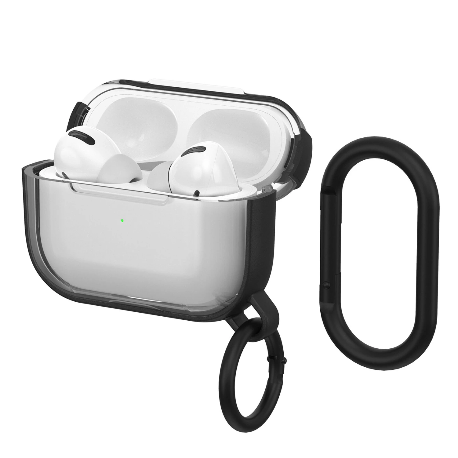 Coque AirPods Pro (1e Gén) Série Lumen Black Crystal (Clear/Black) 6 Coque AirPods Pro (1e Gén) Série Lumen Black Crystal (Clear/Black) – Image 4