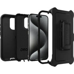 Coque IPhone 15 Pro Defender Series Black -Magasin D'Accessoires Mobiles defender iphc23 black 3