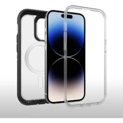 Coque IPhone 14 Pro Defender Series XT Black Crystal (Clear/Black) -Magasin D'Accessoires Mobiles defender xt iphc22 black crystal 3