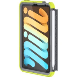 Coque IPad Mini (6e Gén) EasyGrab Case Martian Green (Neon Green/Grey) -Magasin D'Accessoires Mobiles kids easy grab 360 ca ipad21 3600 4