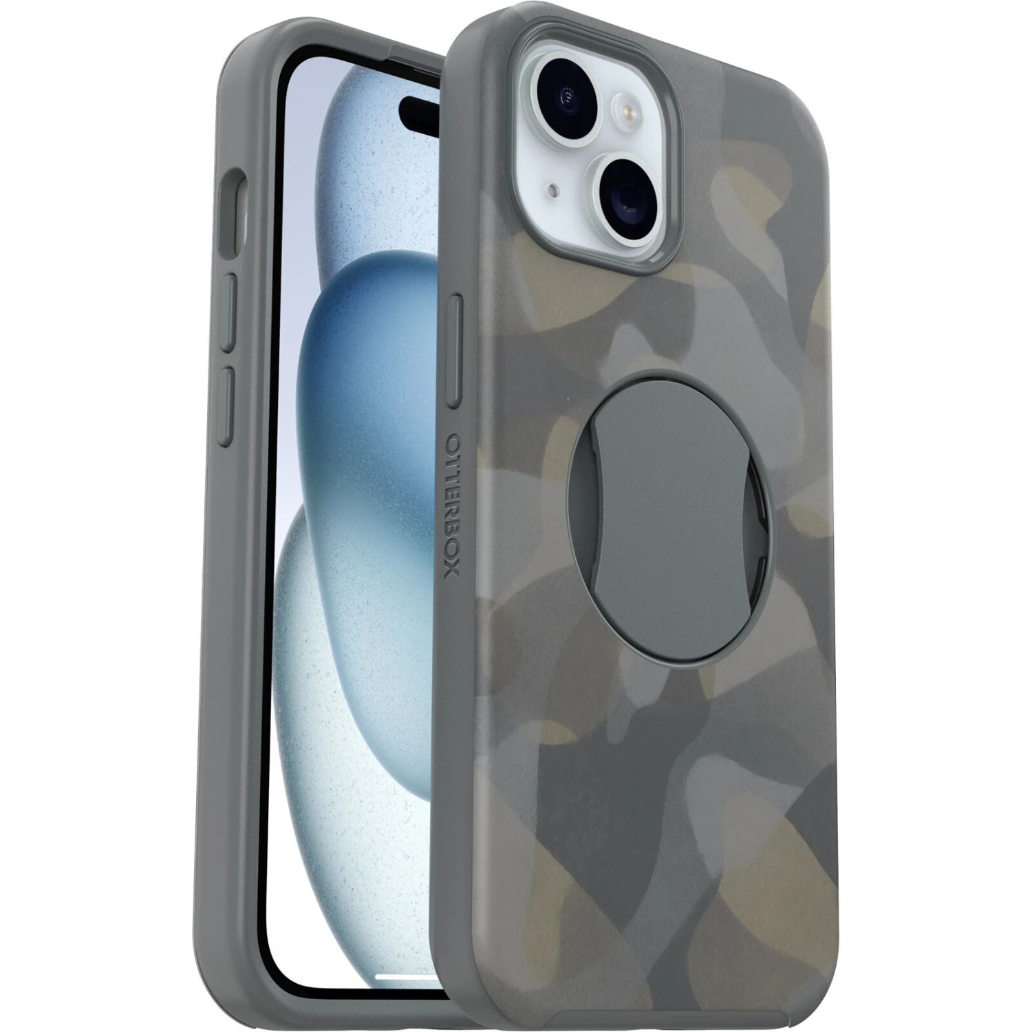 Coque IPhone 15 OtterGrip Symmetry Series Iron Camo (Grey) 3 Coque IPhone 15 OtterGrip Symmetry Series Iron Camo (Grey)