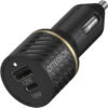 Chargeur De Voiture USB-C Et USB-A 30W Premium Chargeur Black Shimmer -Magasin D'Accessoires Mobiles pwr54fp c a car blackshimer 1