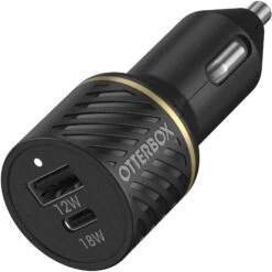 Chargeur De Voiture USB-C Et USB-A 30W Premium Chargeur Black Shimmer
