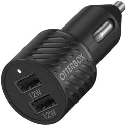Chargeur De Voiture Double Port USB-A Premium Chargeur Black