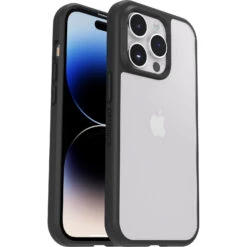 Coque IPhone 14 Pro React Series Black Crystal (Clear/Black) -Magasin D'Accessoires Mobiles react iphc22 black crystal 3