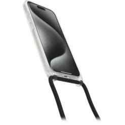 IPhone 15 Pro Coque Avec Cordon React Series Necklace MagSafe Stardust (Clear Glitter) -Magasin D'Accessoires Mobiles react necklace iphc23 stardust 3