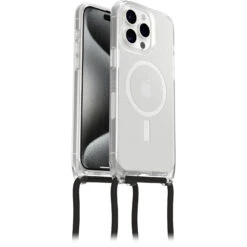 IPhone 15 Pro Max Coque Avec Cordon React Series Necklace MagSafe Stardust (Clear Glitter) -Magasin D'Accessoires Mobiles react necklace iphd23 stardust 4