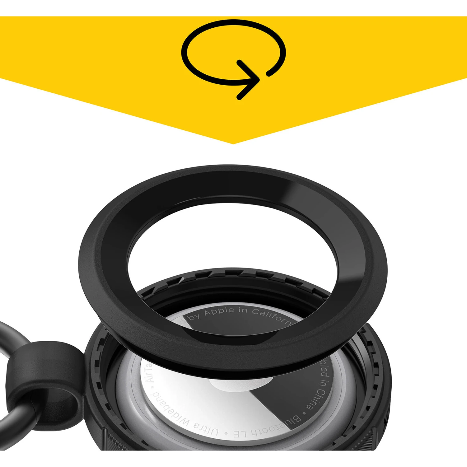 Coque Apple AirTag Rugged Case Black 4 Coque Apple AirTag Rugged Case Black – Image 2