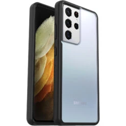 Coque Galaxy S21 Ultra React Series Black Crystal (Clear/Black) -Magasin D'Accessoires Mobiles sama3 galaxy s21 ultra 5g blackcrystal 3