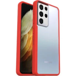 Coque Galaxy S21 Ultra React Series Power Red (Clear / Red) -Magasin D'Accessoires Mobiles sama3 galaxy s21 ultra 5g powerred 3
