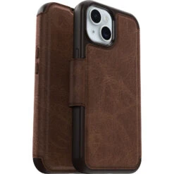 IPhone 15 Coque Strada Series Folio MagSafe Espresso (Brown) -Magasin D'Accessoires Mobiles strada ipha23 espresso 4