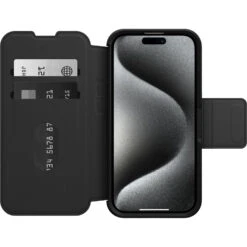IPhone 15 Pro Coque Strada Series Folio MagSafe Shadow (Black) -Magasin D'Accessoires Mobiles strada iphc23 black 2