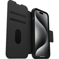 IPhone 15 Pro Coque Strada Series Folio MagSafe Shadow (Black) -Magasin D'Accessoires Mobiles strada iphc23 black 5