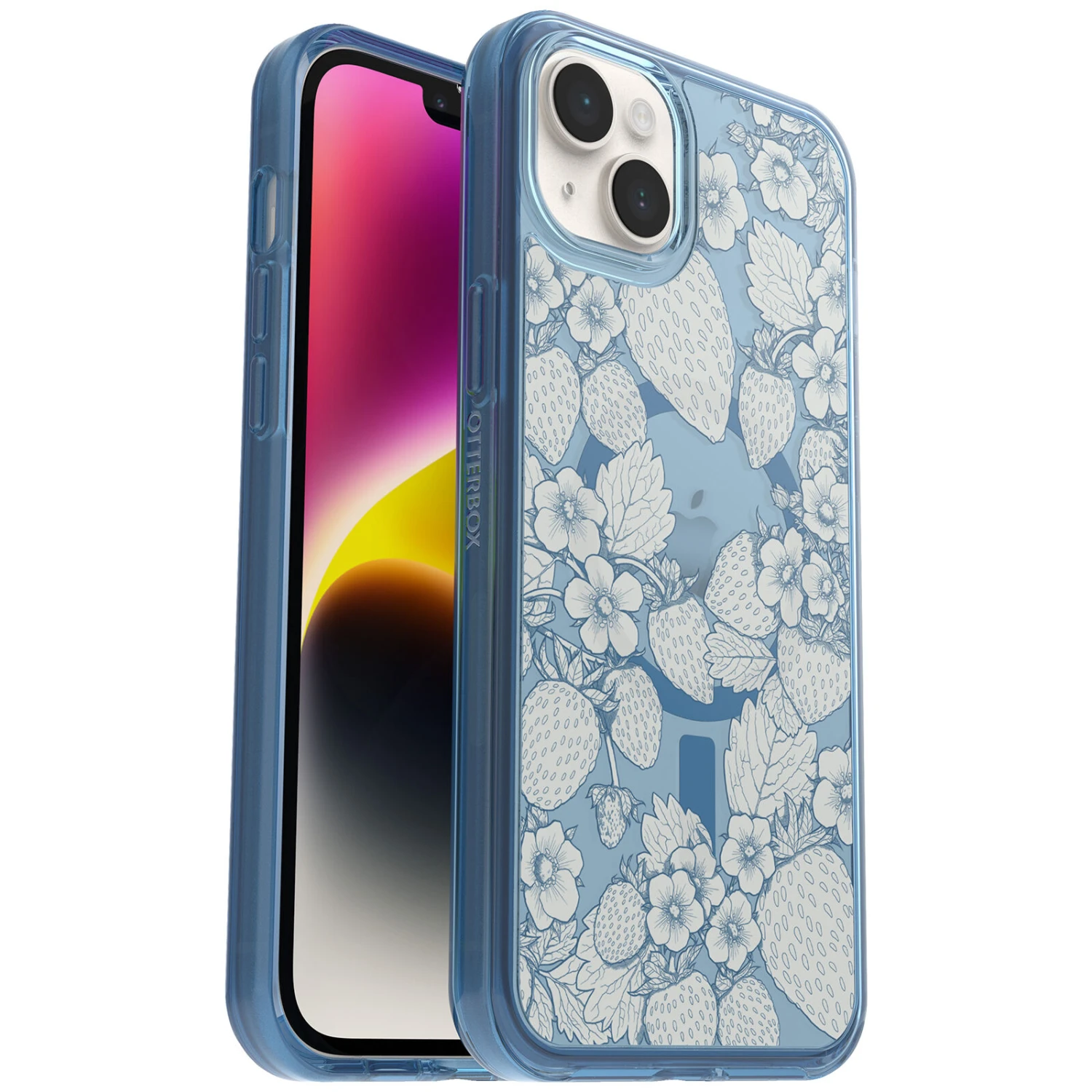 Coque IPhone 14 Plus Symmetry+ Series Clear Avec MagSafe Vintage Strawberry (Blue) 3 Coque IPhone 14 Plus Symmetry+ Series Clear Avec MagSafe Vintage Strawberry (Blue)